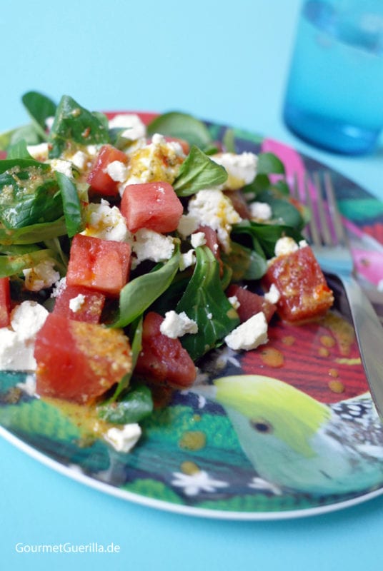 FUCTs Delight: Vogerlsalat (Feldsalat) mit Melone, Schafskäse und ...