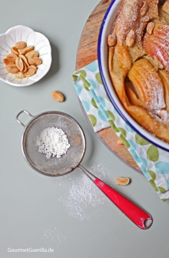 Erdnussbutter-Clafoutis mit Äpfeln und Ahornsirup - GourmetGuerilla