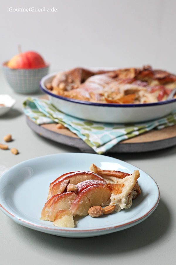 Clafoutis mit Äpfeln und Erdnüssen