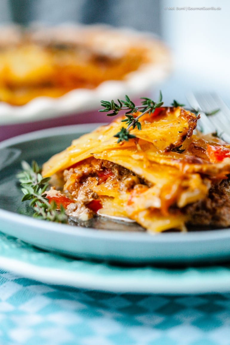 {Low-Carb} Familiengeprüftes Steckrüben- Gratin mit Thymian-Hack und ...